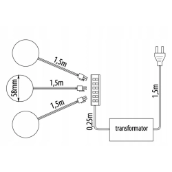 Zestaw LED Lugo 319 3 x 1,8W aluminium zimny biały