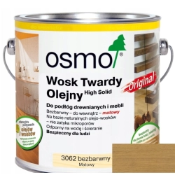 Wosk Twardy Olejny Bezbarwny Mat. OSMO 2,5L 3062