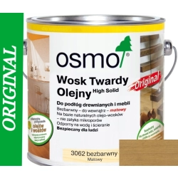 Wosk Twardy Olejny Bezbarwny Mat. OSMO 0,75L 3062